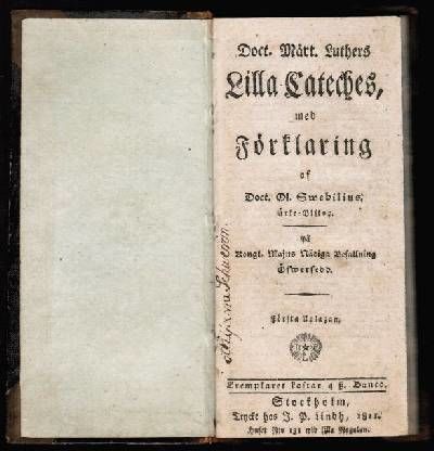 Doct. Mårt. Luthers Lilla Cateches