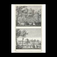 Two performances of the arrival at the city and of offering keys to Willem IV, 1751, Photo Rag...
