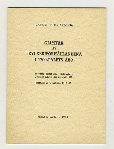 Glimtar av tryckeriförhållandena i 1700-talets…