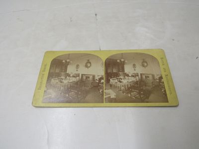 Stereo-view Longfellow's Study