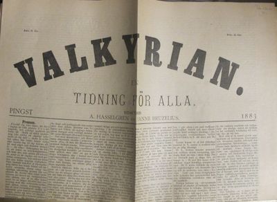 Valkyrian. En tidning för alla. Pingst 1883.