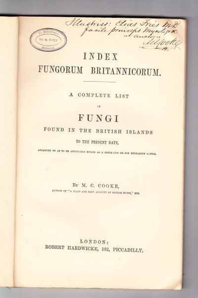 Index fungorum Britannicorum. A Complete List of…