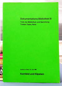 Dokumentations-BibliothekIII: Teile der Bibliothek und Sammlung Tristan Tzara, Paris