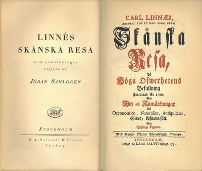 Linnés skånska resa med anmärkningar utgiven av…
