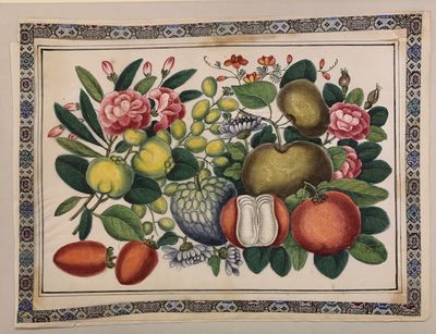 Flower bouquet with fruit