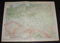 image of Map of "Poland & Czecho-Slovakia" from 1920 Times Atlas (Plate 43) covering modern day Poland, Slovakia, Czech Republic and parts of Lithuania, Belarus, Ukraine, Austria and Germany