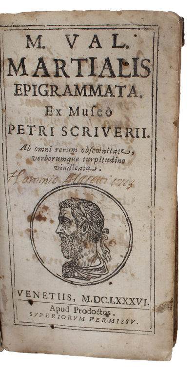 Epigrammata. Ex Museo Petri Scriverii. Ab omni rerum obscoenitate, verborumque turpitudine vindicata. - [GIUSEPPE MANCINI'S COPY.] (photo 2)
