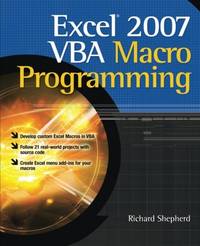 Excel 2007 Vba Macro Programming (PROGRAMMING & WEB DEV - OMG)