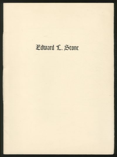 Memorial to Edward L. Stone 1864-1938