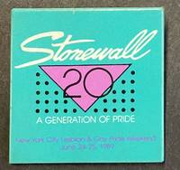 Stonewall 20 / A generation of pride / New York City Lesbian & Gay Pride Weekend / June 24-25,...