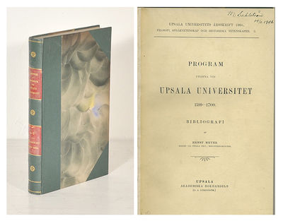 Program utgifna vid Upsala universitet 1599–1700.…