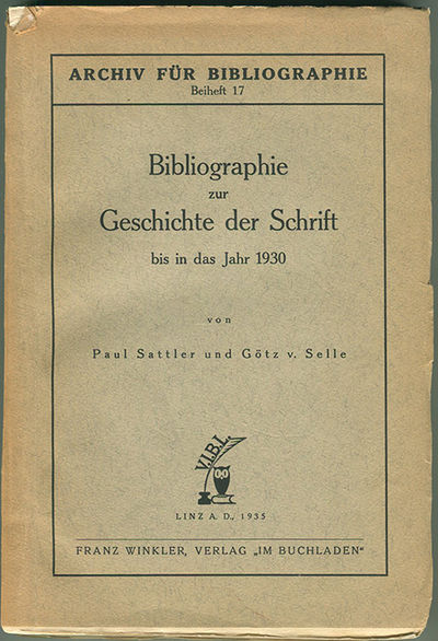 Bibliographie zur Geschichte der Schrift bis in…