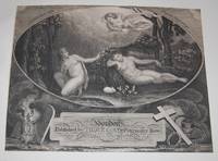 Adam and Eve With Angel Above. PRINT. by Bible - c1823-1866.