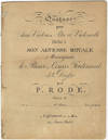 [Op. 11]. Quatuor [in E-flat major] pour deux Violons Alto et Violoncelle Dédié à Son Altesse Royale Monseigneur le Prince Louis Ferdinand de Prusse... Oeuvre 11. 2de édition Prix f1,,45 Xr. [Parts]