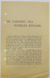 En varning till Sveriges bönder.