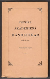 Svenska Akademiens Handlingar ifrån år 1886.…