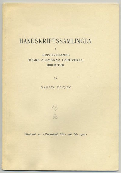 Handskriftssamlingen i Kristinehamns högre…