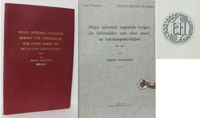 Några spörsmål angående borgen för förbindelse,…