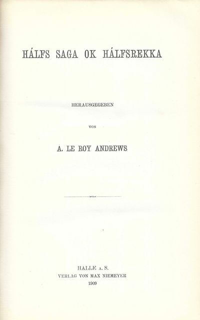 Herausgegeben von A. Le Roy Andrews.