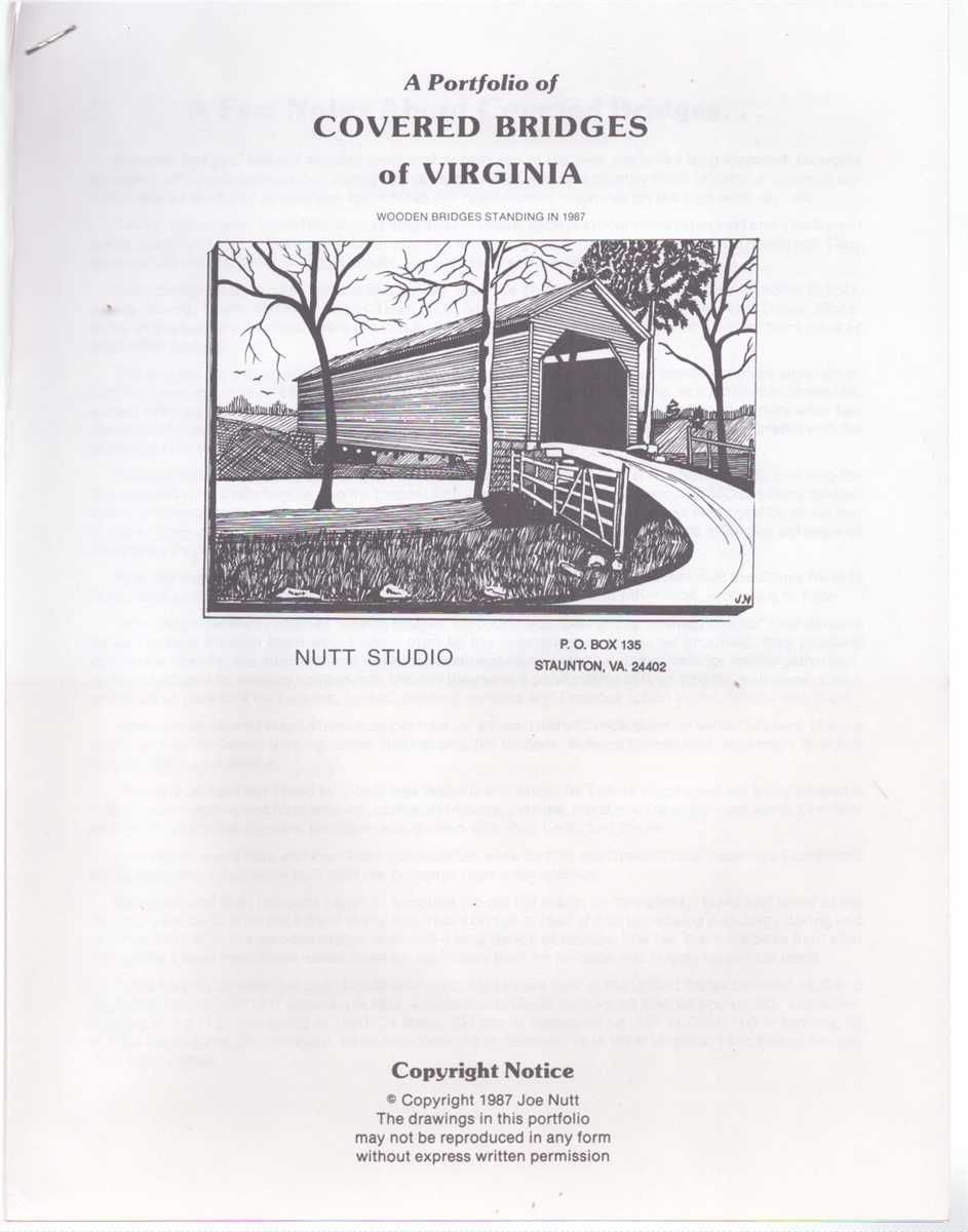 A PORTFOLIO OF COVERED BRIDGES OF VIRGINIA Wooden Bridges Standing in ...