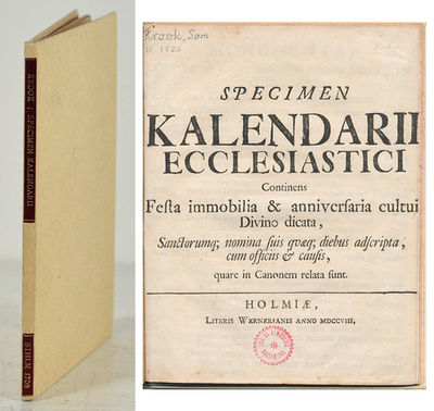 Specimen kalendarii ecclesiastici continens festa…