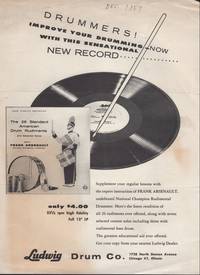 Drummers! Improve your Drumming Ad for Arsenault's LP Recording of The 26 Standard American Drum Rudiments [and] THE STANDARD 26 AMERICAN DRUM RUDIMENTS as Adopted by the N.A.R.D.: The Thirteen Essential Rudiments (recto) and the Thirteen Rudiments to Complete (verso).