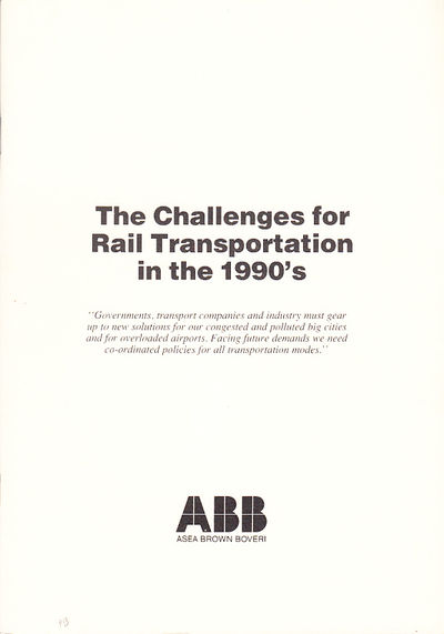 The Challenges for Rail Transportation in the…
