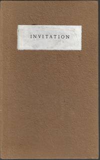 INVITATION by John Wieners - Signed First Edition - 1970 - from Books from the Crypt (SKU: QA24)