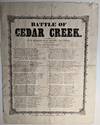 Battle of Cedar Creek. By H[orace] Maynard, Co. E, 28th Iowa Volunteers. Tune, "Star-Spangled Banner." [Caption title]