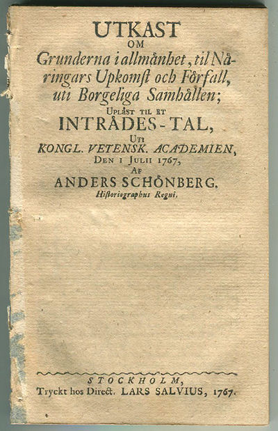 Utkast om grunderna i allmänhet, til näringars…