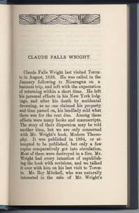 Modern Theosophy: An Outline of Its Principles by Claude Falls Wright - Hardcover - Second and Revised Edition - 1930 - from Black Sheep Books (SKU: 014433)