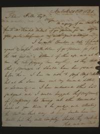 Thomas T. Kissam to Thomas Fuller, Two Page Autographed Letter Signed,  Bethany, Pennsylvania, [with Reference to Randall Wilmot], October 31, 1831
