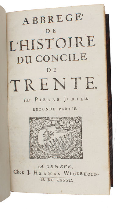Abbrégé de l'histoire du Concile de Trente. 2 vols.  - [CRITICISM OF THE COUNCIL OF TRENT] (photo 3)