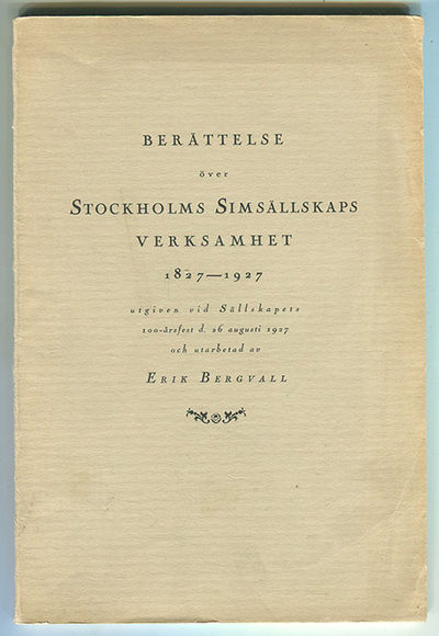 Berättelse över Stockholms simsällskaps…