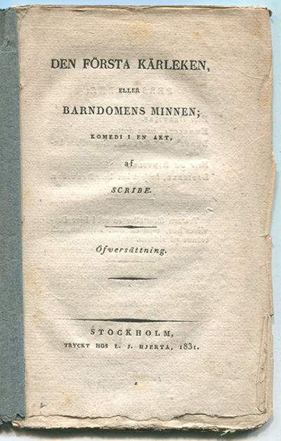 Den första kärleken, eller barndomens minnen;…