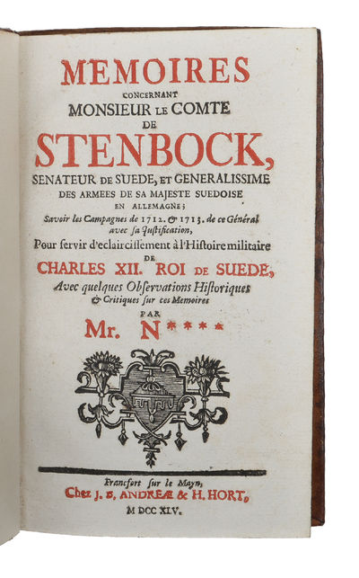 Memoires concernant Monsieur le comte de Stenbock, senateur de Suede, et generalissime des armées de Sa Majesteé suedoise en Allemagne (photo 2)