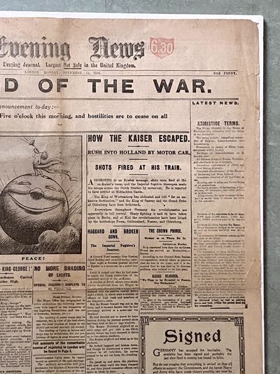 [MILITARIA: WWI ARMISTICE DAY 1918]....; (photo 3)