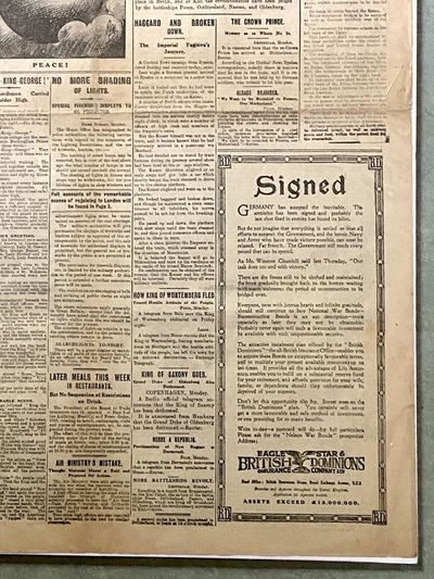 [MILITARIA: WWI ARMISTICE DAY 1918]....; (photo 4)