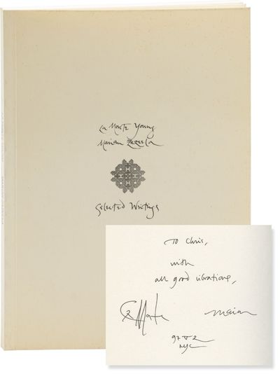 Selected Writings I (First Edition, signed by La Monte Young and Marian Zazeela)