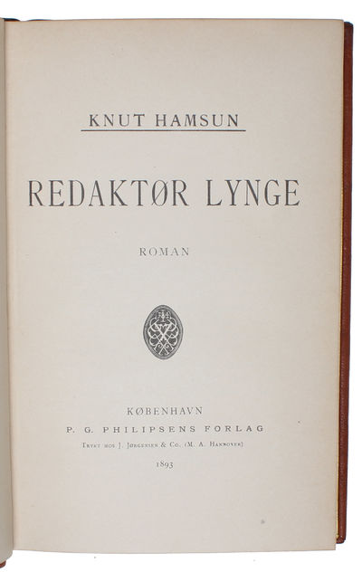Redaktør Lynge. Roman.