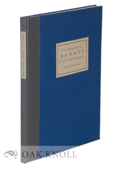 Munchen: Weiss & Co, 1926. later two-toned cloth with paper cover and spine labels. Bodoni. thin 4to...