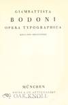 View Image 2 of 2 for GIAMBATTISTA BODONI OPERA TYPOGRAPHICAE MDCCLXIX - MDCCCXXXIX Inventory #20950