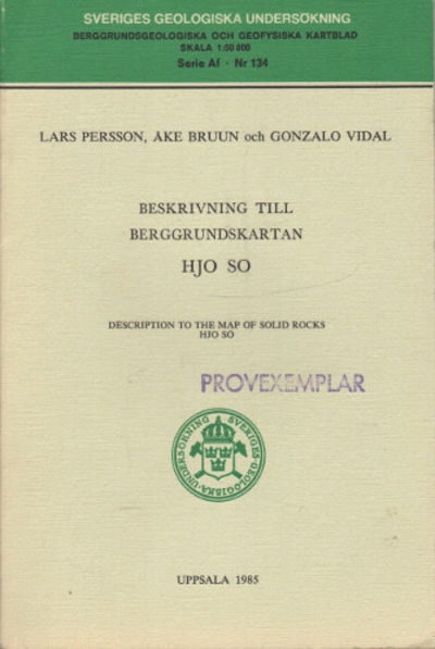 BESKRIVNING TILL BERGGRUNDSKARTAN HJO SO.