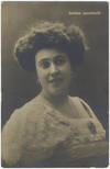 Postcard photograph signed in full and inscribed in red ink on verso