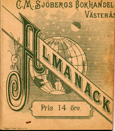 Almanack 1900. C. M. Sjöbergs bokhandel, Västerås.