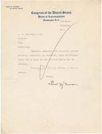 Typed Note Signed / Unsigned Typed Document / Unsigned Photograph by Frederick M. (1890-1953) VINSON - Signed - from Main Street Fine Books & Manuscripts, ABAA (SKU: 31142)