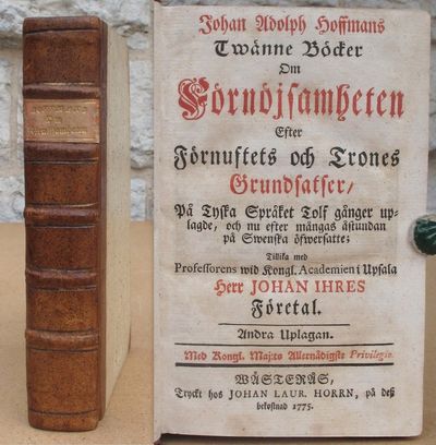 Johan Adolph Hoffmans Twänne böcker om…