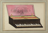 Original 19th century drawing of a toy piano