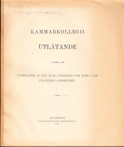 Kammarkollegii utlåtande i fråga om upphörande af…