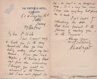 Handwritten Letter about the book 'The History of Lloyds'